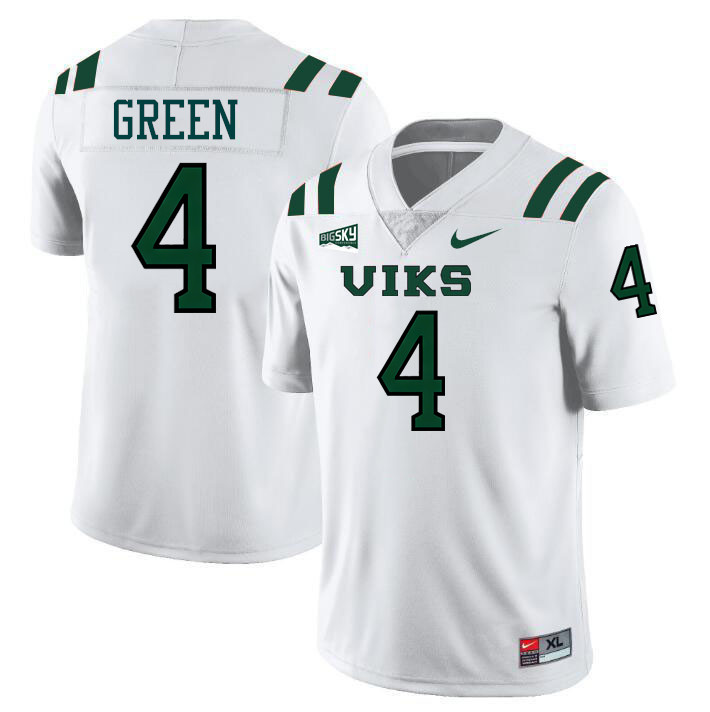 Portland State Vikings #4 Isaiah Green College Footbaall Jerseys,Uniforms Stitched-White